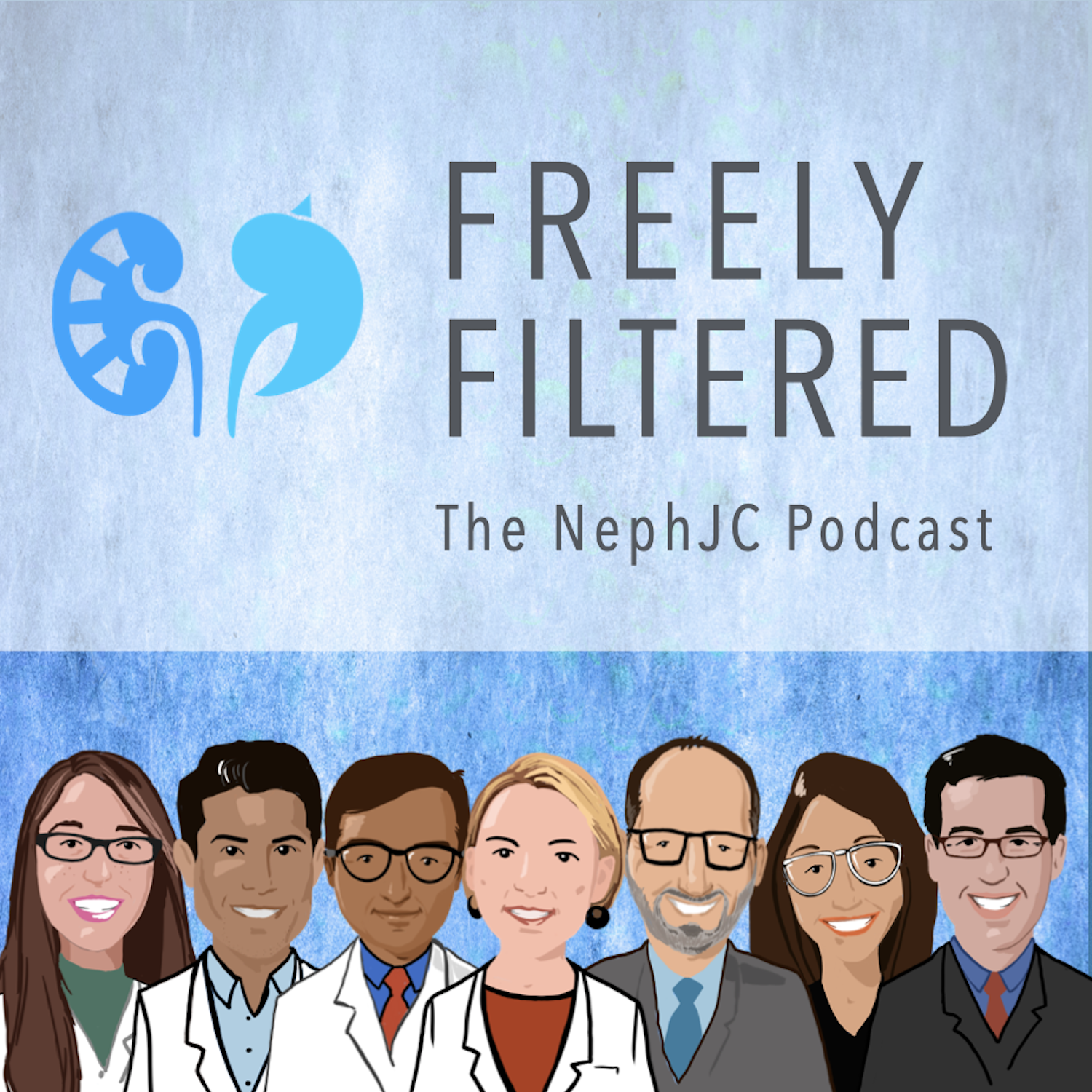 Freely Filtered, a NephJC Podcast logo